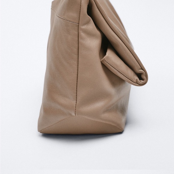 Zara Leather Black Fold-over Clutch - Picture 6 of 11